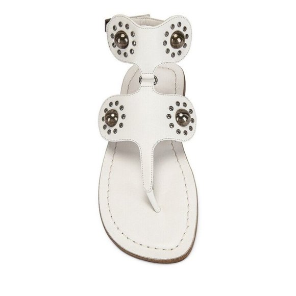 ALAIA Stud Sandals Blanc Craie Leather White - Picture 5 of 13